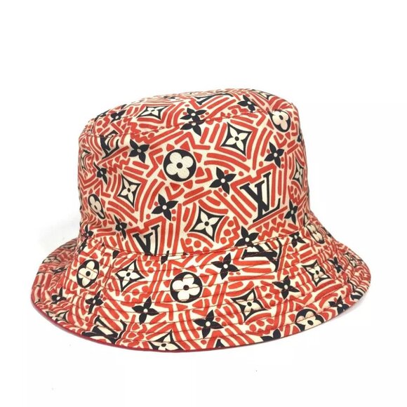 LOUIS VUITTON M76536 Hat Claim Rouge Monogram Hats Bucket Hat Bob Hat - Picture 4 of 13
